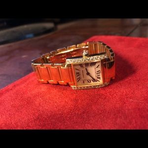 Cartier Tank Francaise WE1001R8 factory diamonds